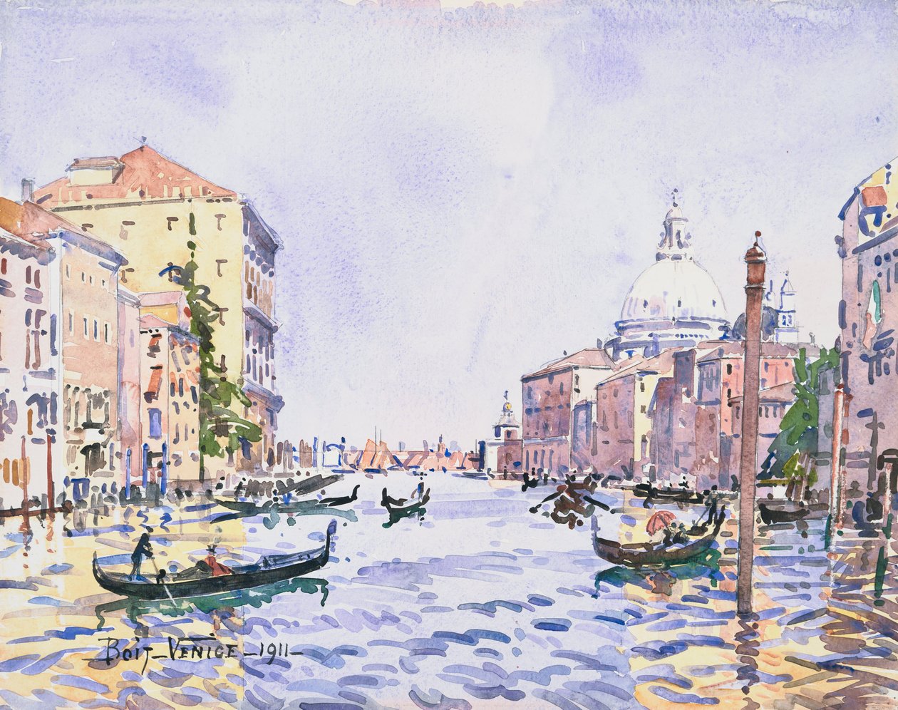 Venedig- Eftermiddag på Canal Grande af Edward Darley Boit