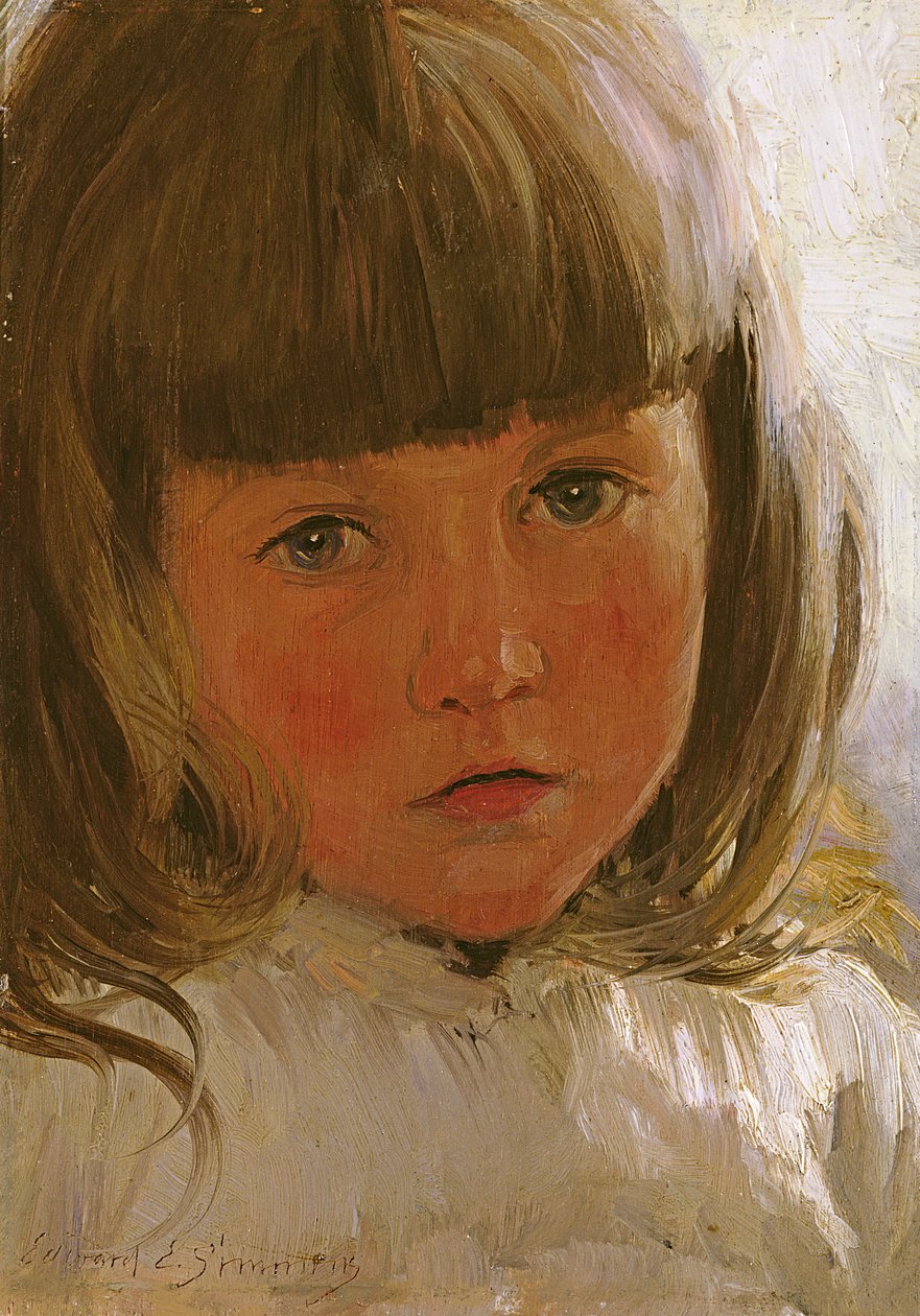 Studie af en ung pige af Edward Emerson Simmons