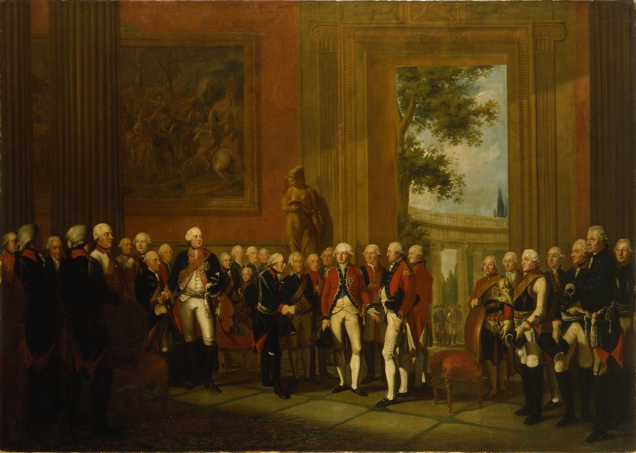Reception for hertugen af York i Sanssouci, ca. 1785 af Edward Francis Cunningham