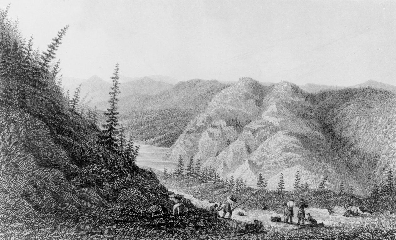 Udsigt over det golde land, 1826 af Edward Francis Finden