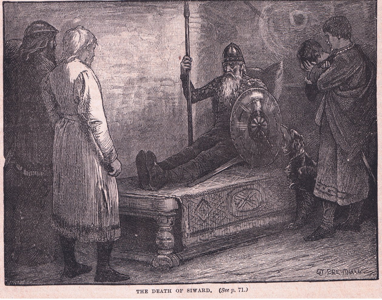Siwards død 1057 e.Kr af Edward Frederick Brewtnall