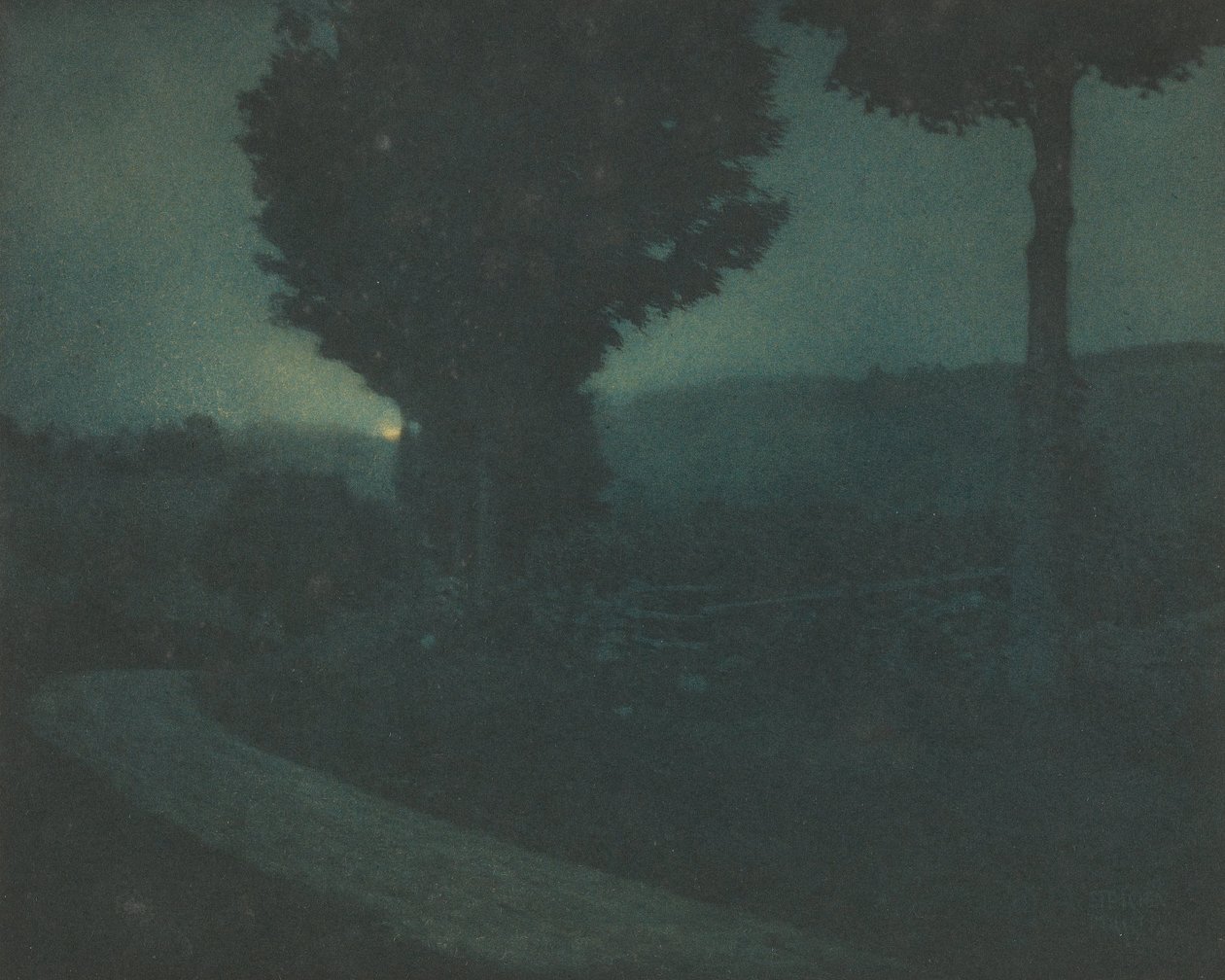 (Vejen ind i dalen -- måneskin) af Edward Jean Steichen