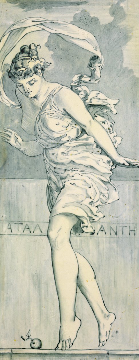 Atalanta, ca. 1866 (keramik) (par til 368311) af Edward John Poynter