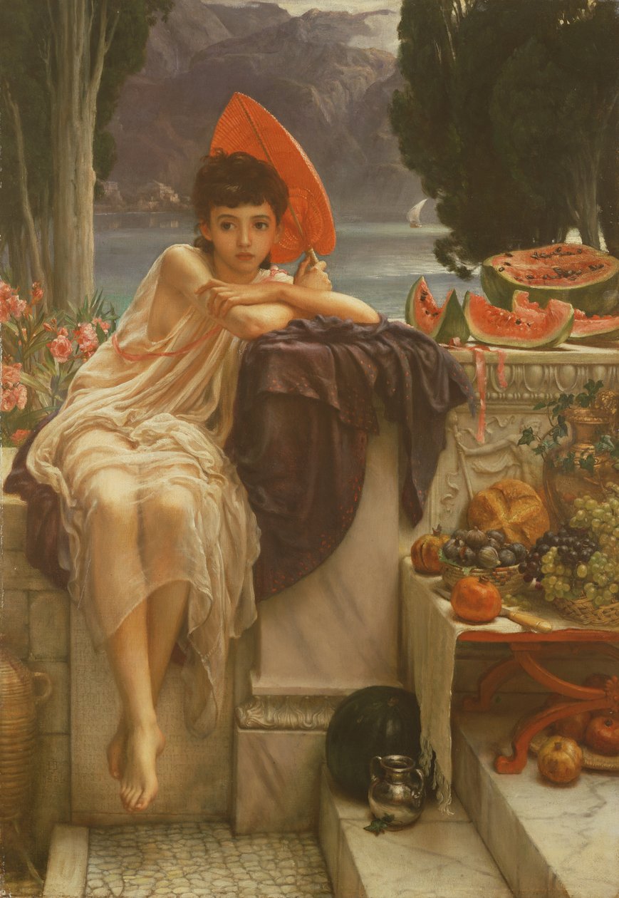 På tempeltrappen, 1889 af Edward John Poynter