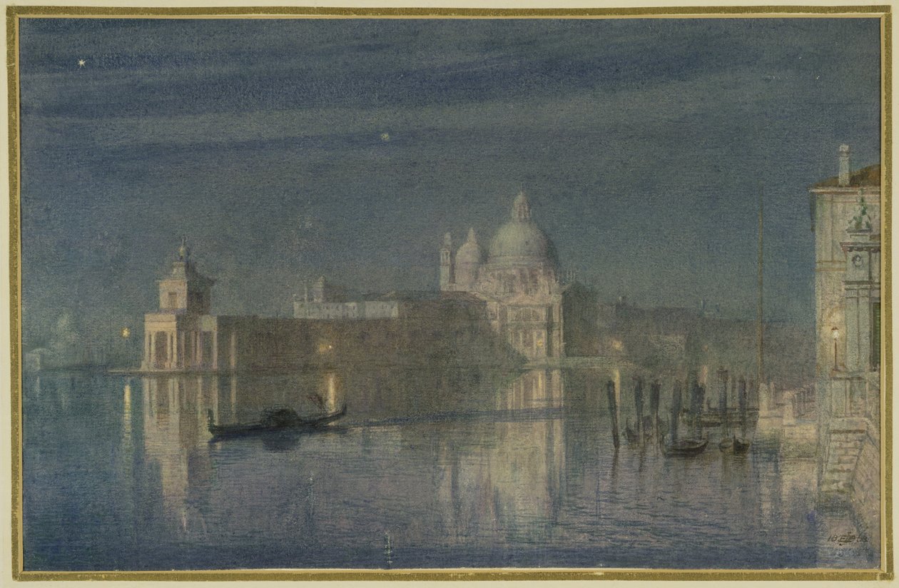 Santa Maria Della Salute, Venedig, måneskin, 1863 af Edward John Poynter