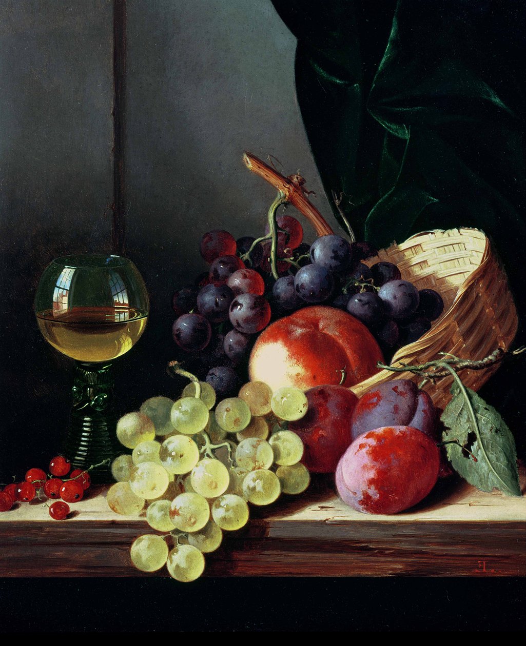 Vindruer og blommer af Edward Ladell