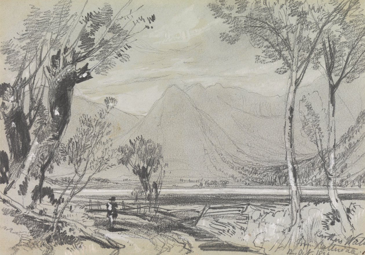Brothers Water fra Patterdale af Edward Lear