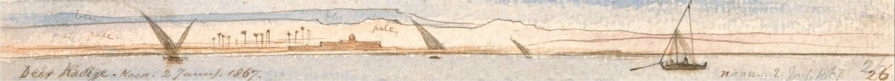 Hjorteskov, eftermiddag, januar ೨, ೧೮೬೭ (೨೬) af Edward Lear
