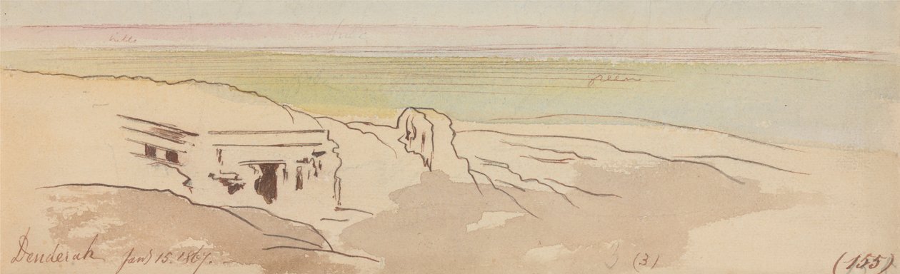 Dendera, 15. januar 1867 (155) af Edward Lear