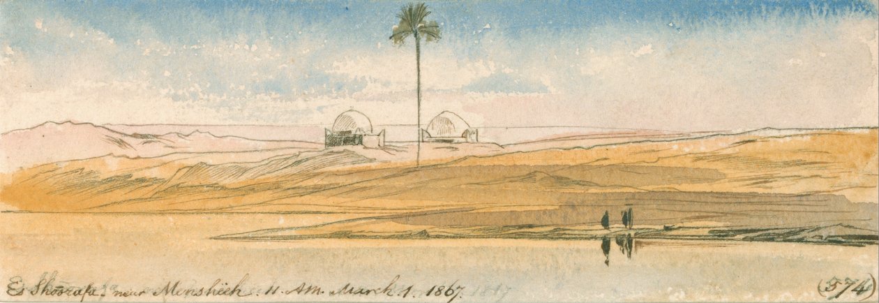 Er Shurfa, tæt på Mensahih af Edward Lear