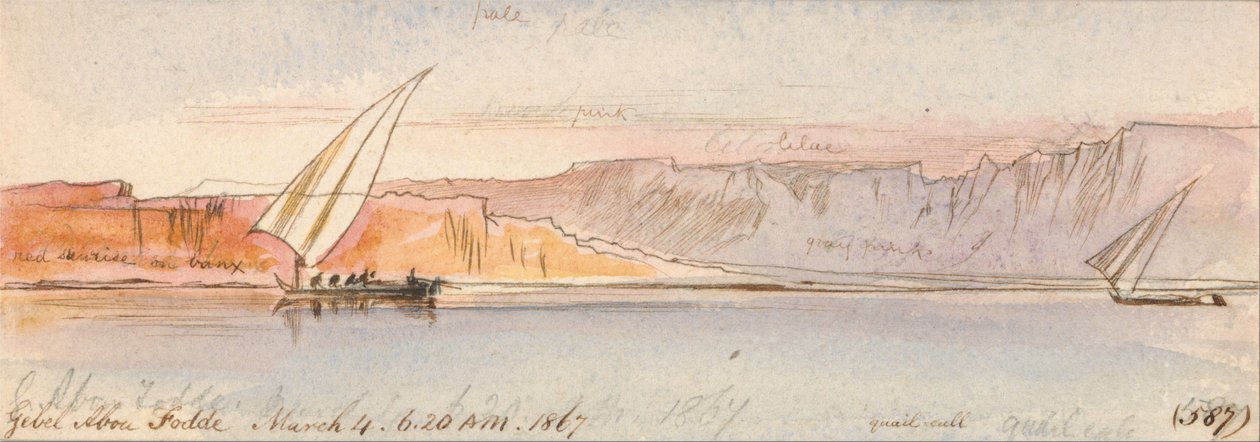Gebel Abu Fodde af Edward Lear