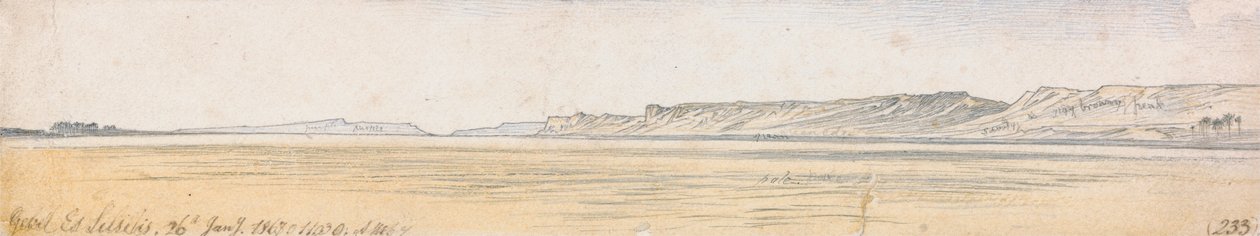 Gebel Es Silsilis af Edward Lear