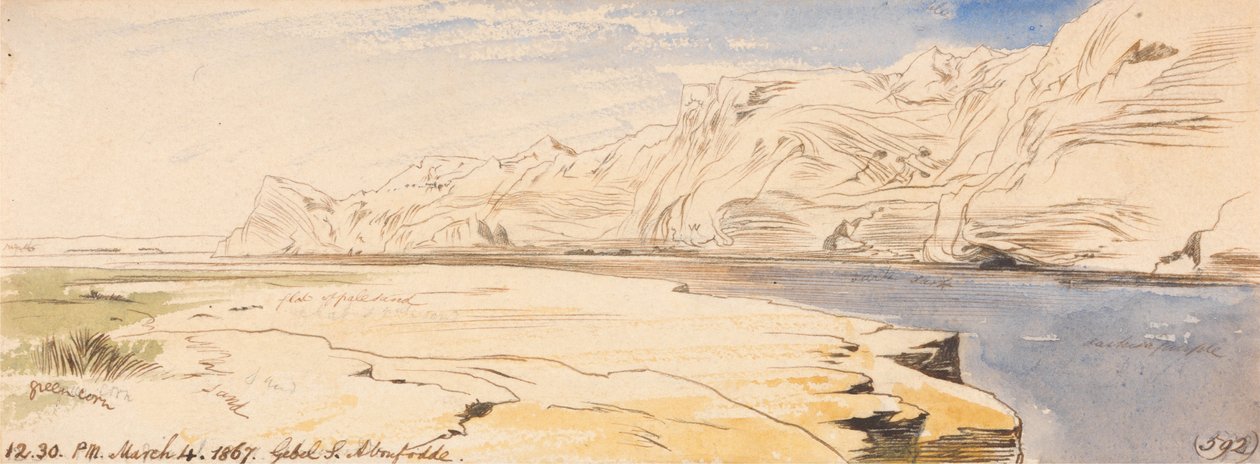 Gebel Sheikh Abu Fodde, kl. 12-30, 4. marts 1867 (592) af Edward Lear