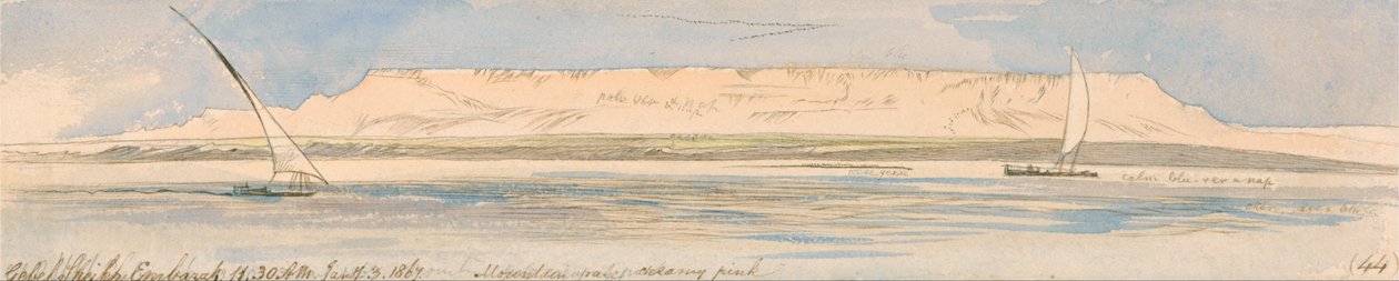 Mount Sheikh Mubarak af Edward Lear