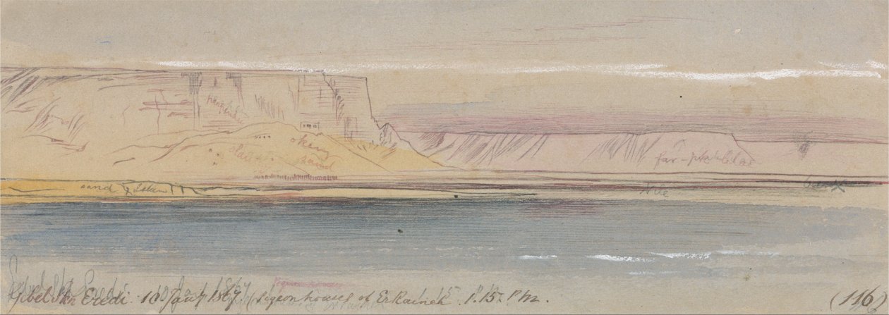 Gebel Sheikh Eredi, (duehuset til Er Raineh) af Edward Lear