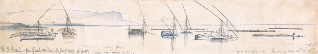 Jabal Sheikh Udsigt Fra Go El Large af Edward Lear