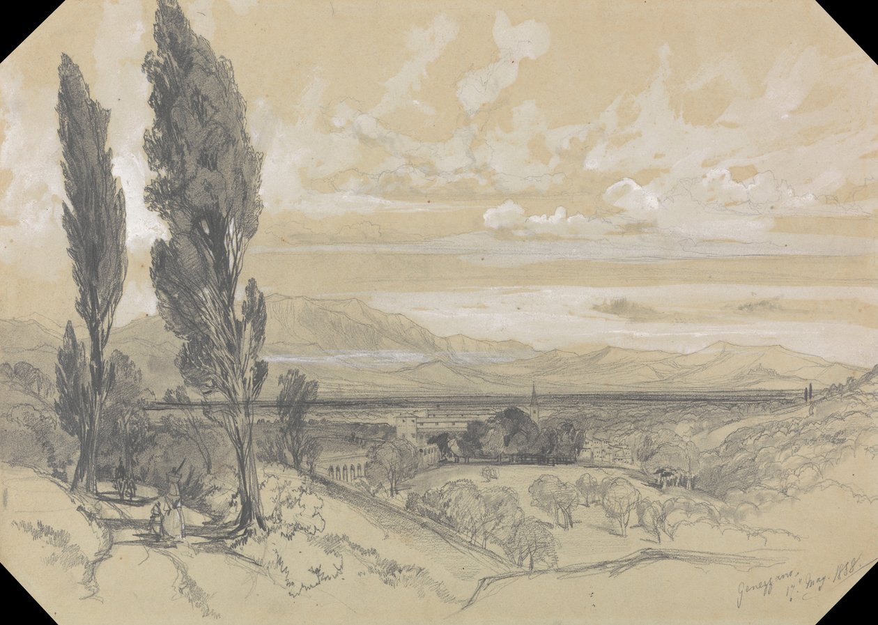 Genazzano, 17. maj 1838 af Edward Lear