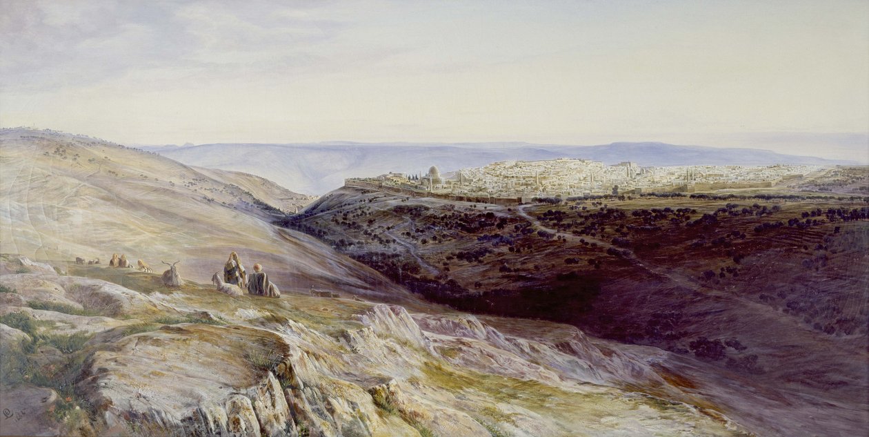 Jerusalem, 1865 af Edward Lear