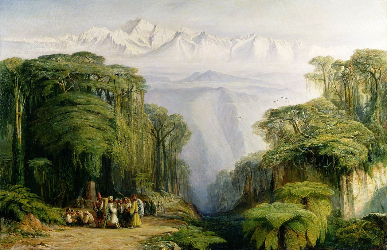 Kanchenjunga fra Darjeeling, 1879 af Edward Lear