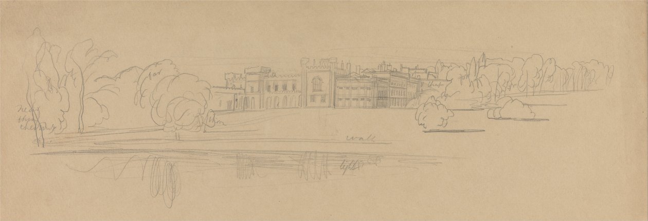 Knowsley Hall af Edward Lear