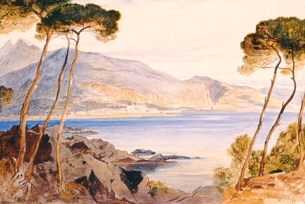 Menton, 1865 af Edward Lear
