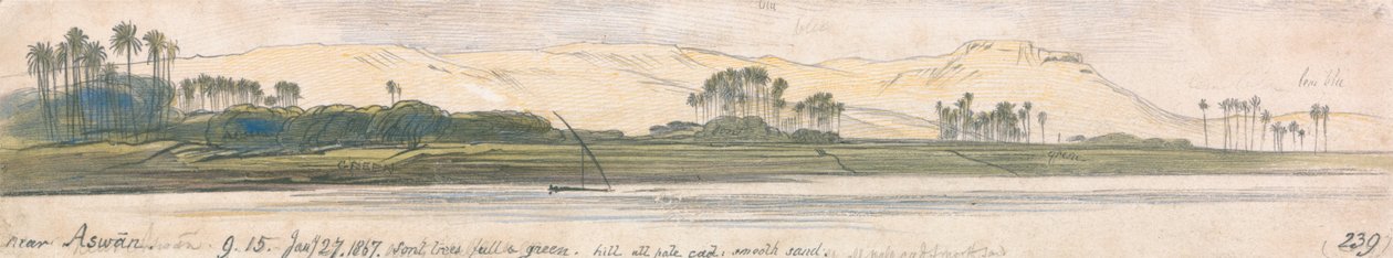 I nærheden af Aswan af Edward Lear