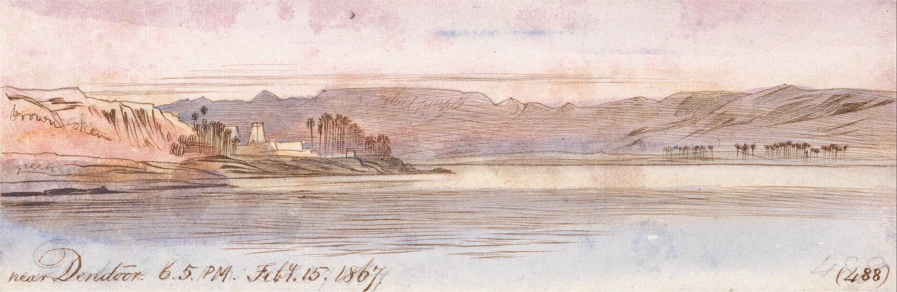 I nærheden af Dendour af Edward Lear