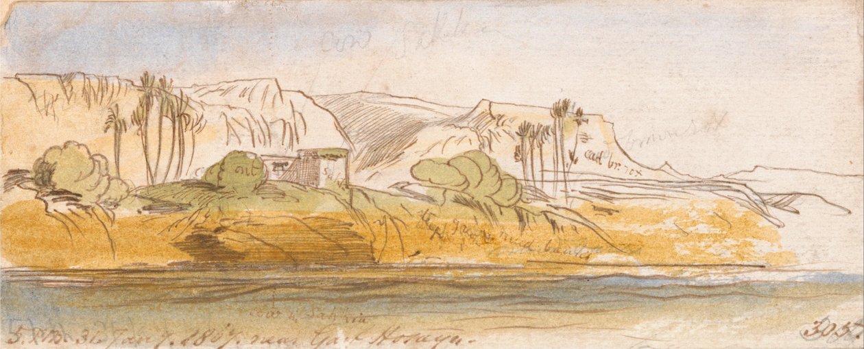 I nærheden af Garf Hosayn af Edward Lear
