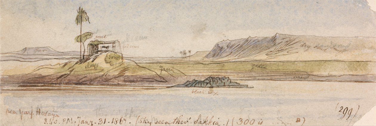 I nærheden af Garf Hossayn, kl. 15-40, 31. januar 1867 (299) af Edward Lear