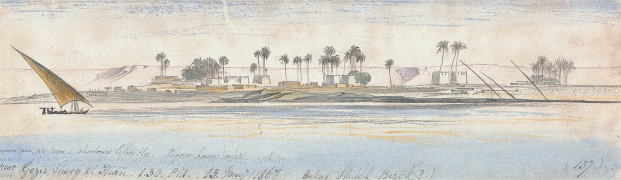 I nærheden af Gezir Sherg el Hian af Edward Lear