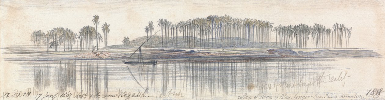I nærheden af Negadeh, 12-30 pm, 17. januar 1867 (188) af Edward Lear