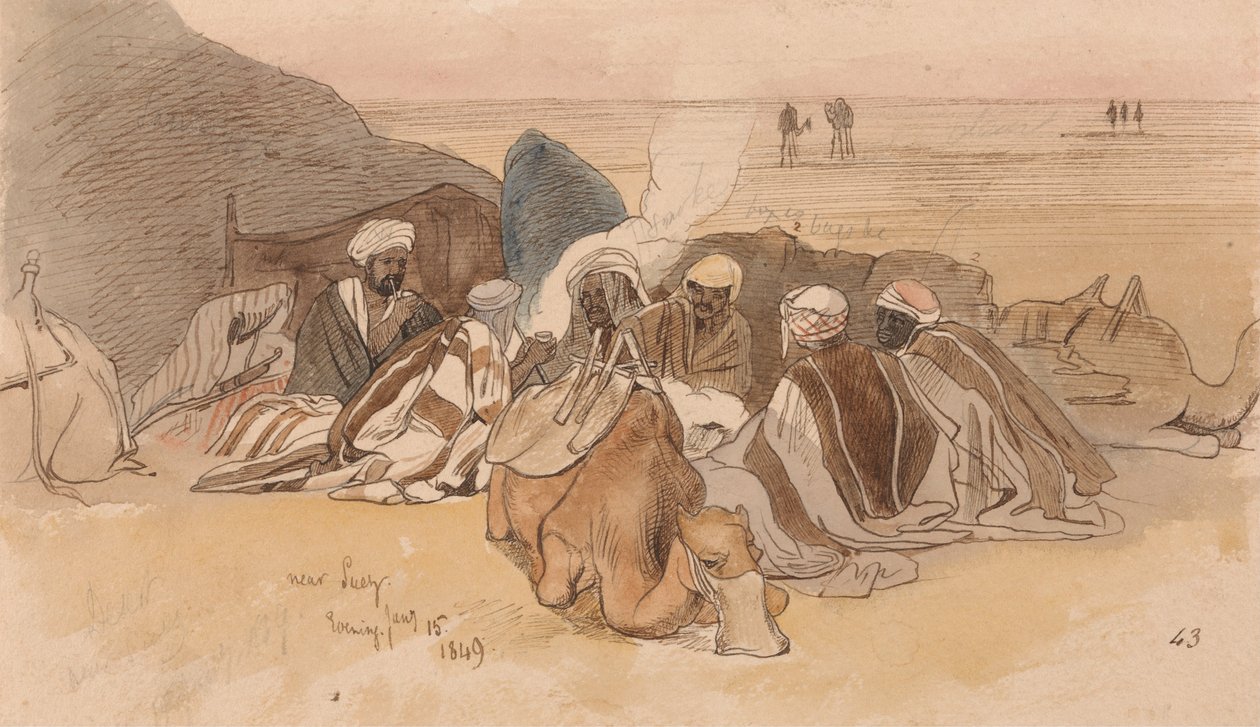 I nærheden af Suez, aften, 15. januar 1849 (43) af Edward Lear