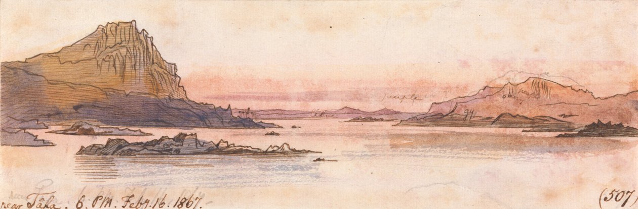 I nærheden af Tafa, kl. 18.00-16. februar 1867 (507) af Edward Lear