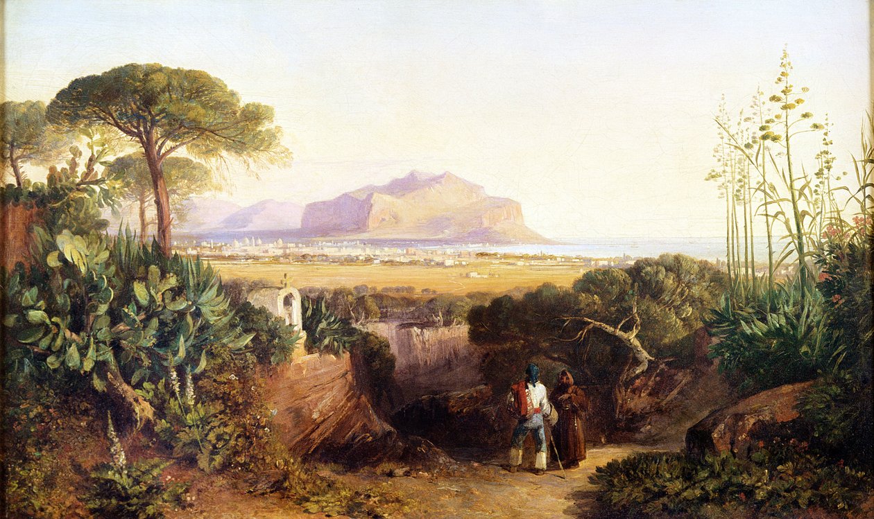Palermo, Sicilien, 1847 af Edward Lear