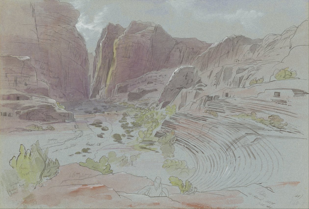 Petra, 14. april 1858 af Edward Lear