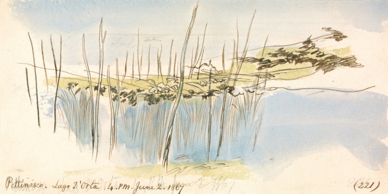 Pettenasco, Lago dOrta, kl. 16.00-2. juni 1867 (221) af Edward Lear