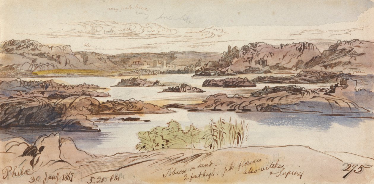 Philae, 17-20, 30. januar 1867 (275) af Edward Lear