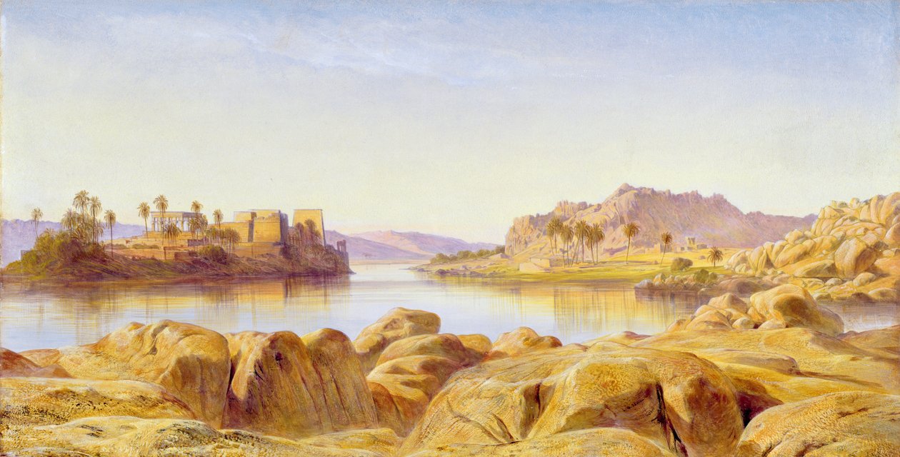 Philae, Egypten, 1863 af Edward Lear