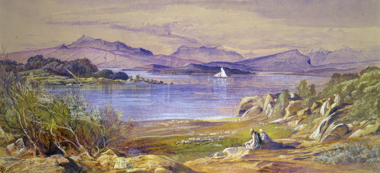 Porto Tre Scoglie, Albanien, 1862 af Edward Lear