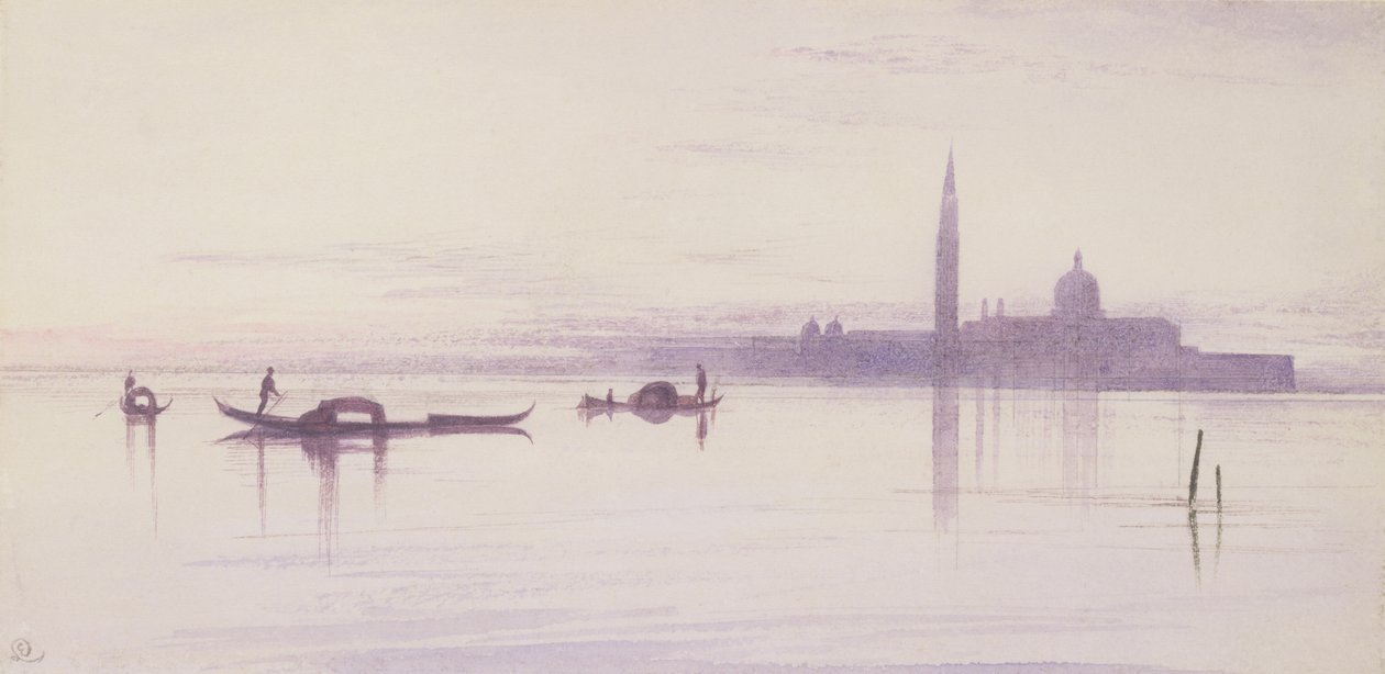San Giorgio Maggiore fra lagunen, Venedig af Edward Lear
