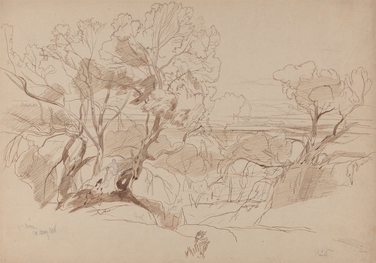 Santa Decca, Korfu af Edward Lear
