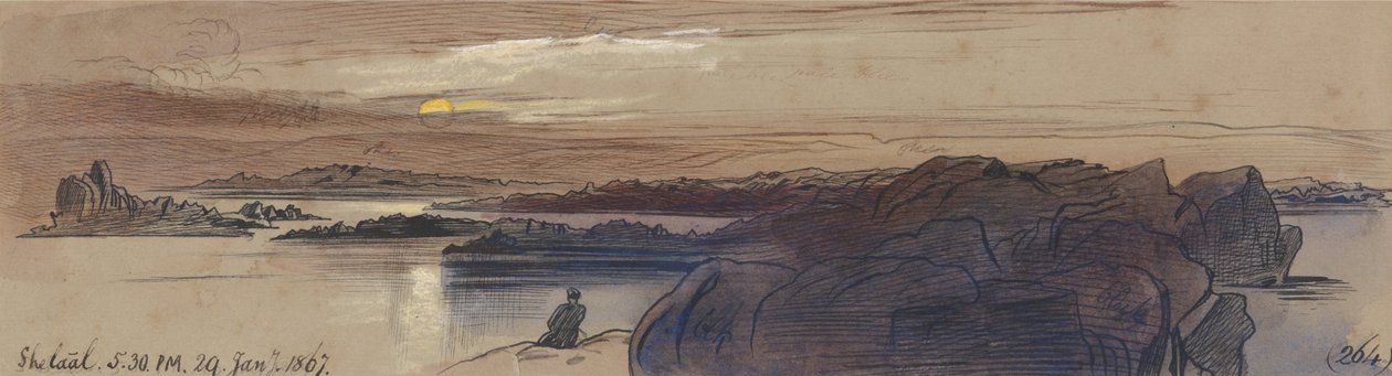 Shelaal, 5-30 am, 29. januar 1867 (264) af Edward Lear