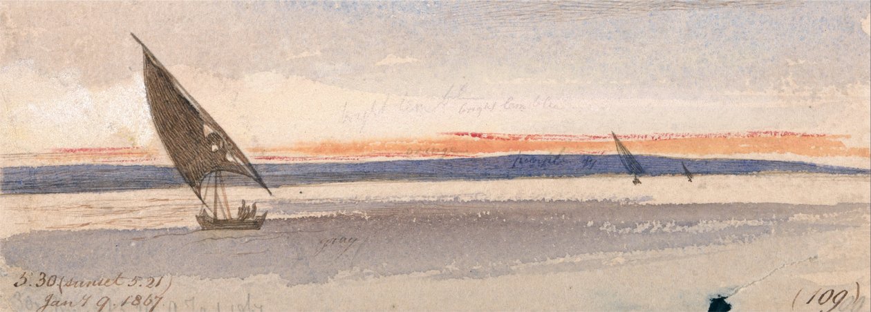 Solnedgang af Edward Lear