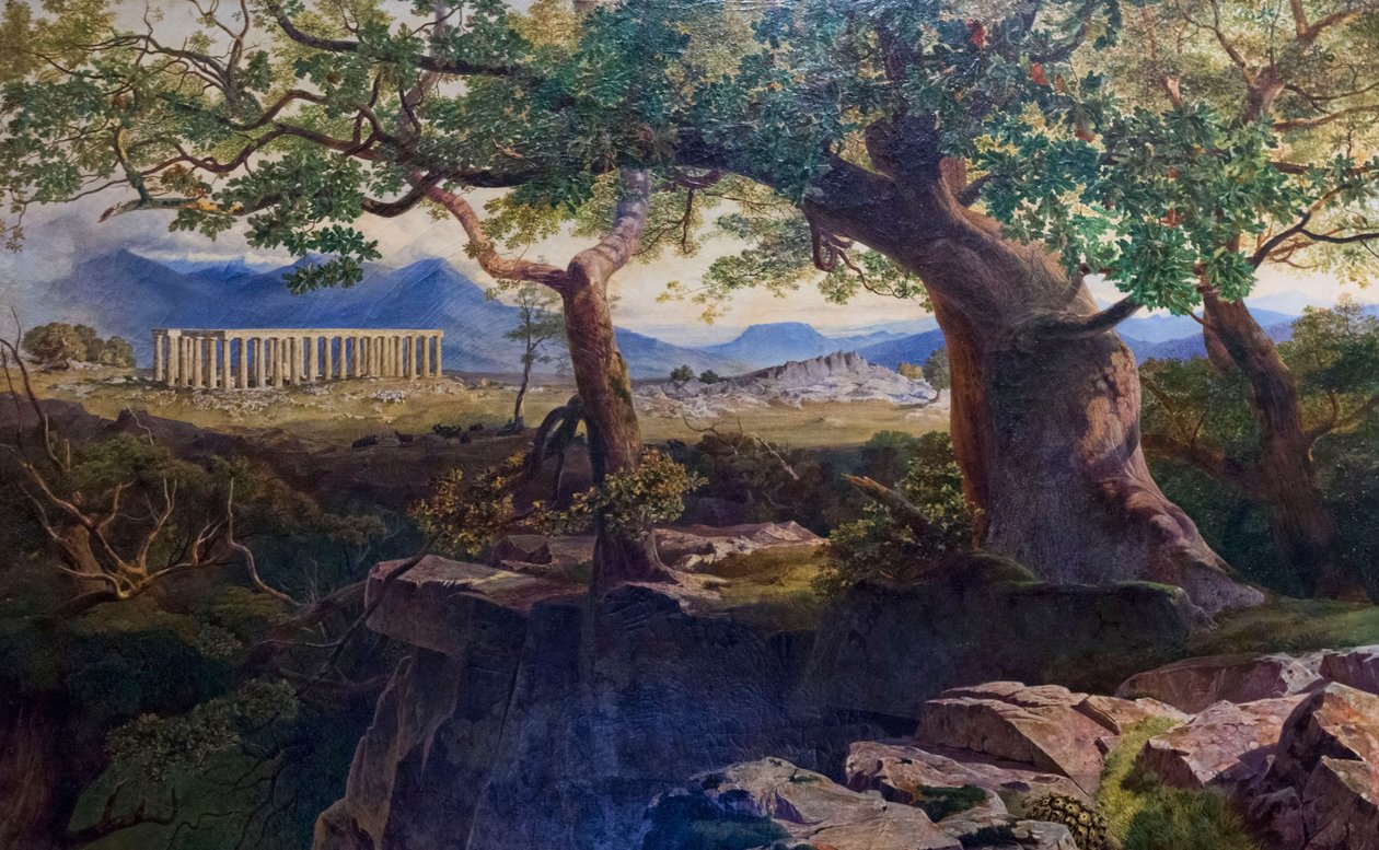 Temple Apollo i Bassae af Edward Lear