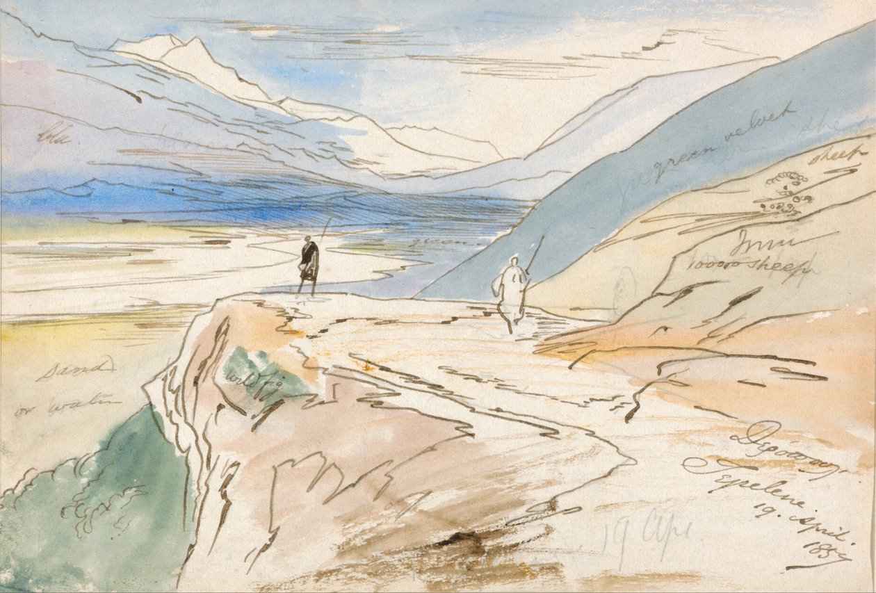 Tepelene, 19. april 1857 af Edward Lear