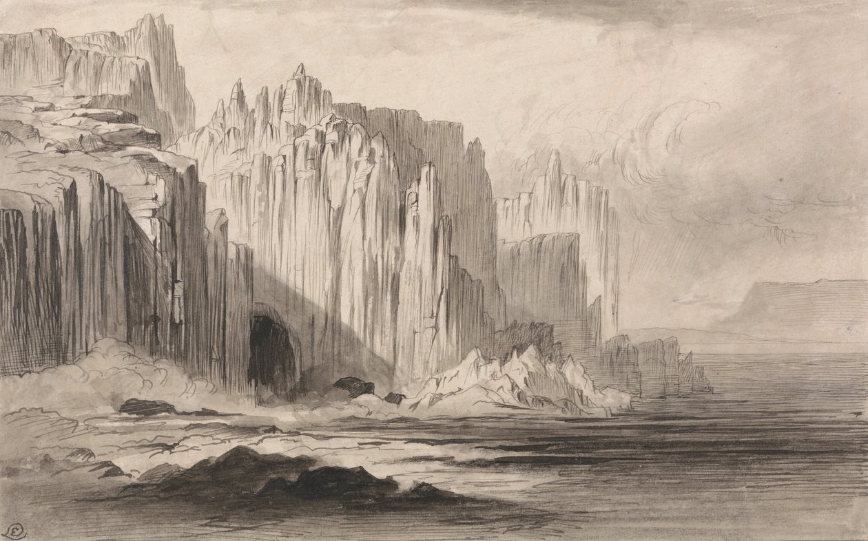Capo Sant Angelo, Amalfi af Edward Lear