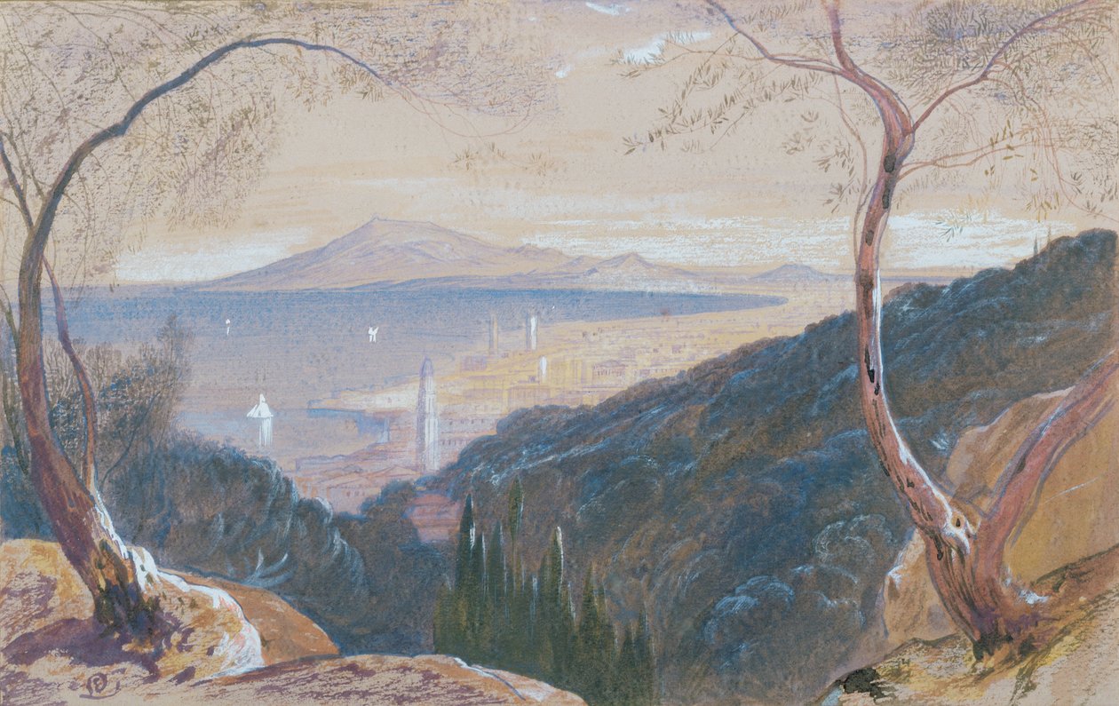 Øen Zante, Grækenland (wc og kropsfarve) af Edward Lear