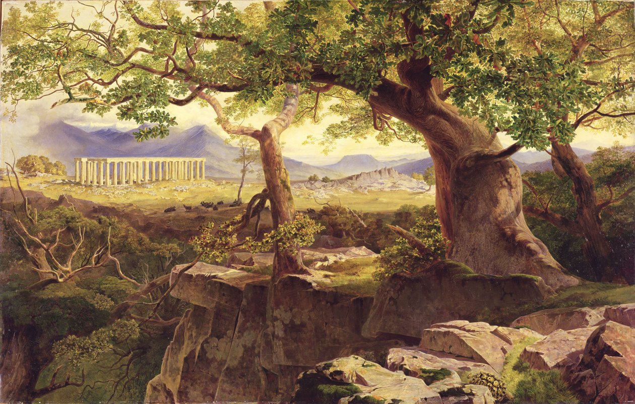 Apollontemplet, Bassae, 1854-55 af Edward Lear