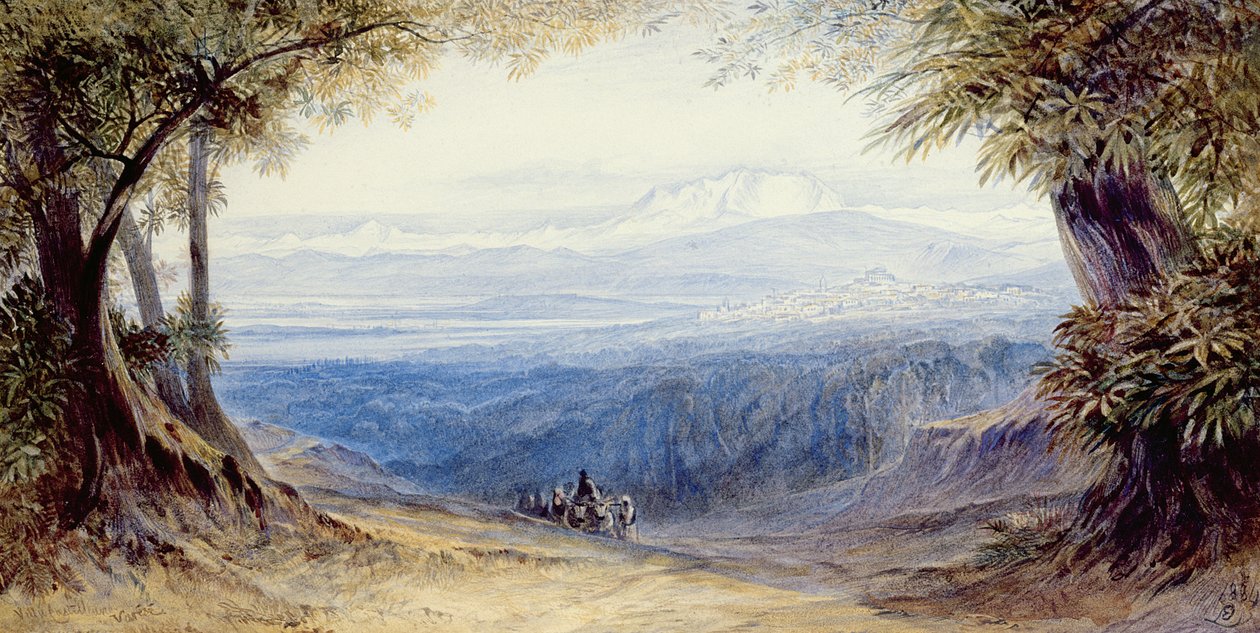 Villa Castellane, Varese, 1884 af Edward Lear