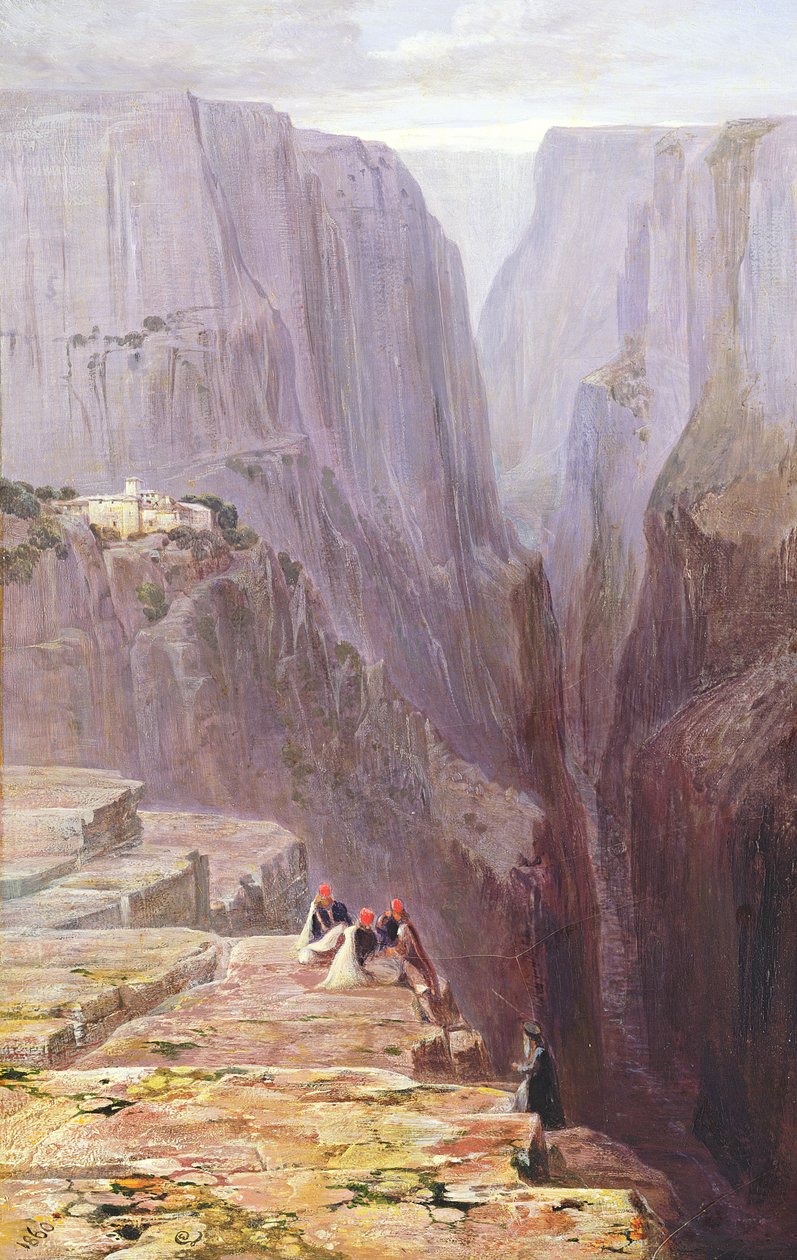 Zagori, Grækenland, 1860 af Edward Lear